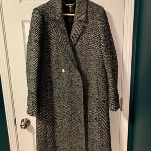 Ted Baker London Sz. 5 Houndstooth Wool Coat